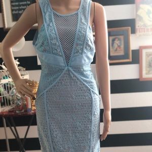 Sky blue sheath dress